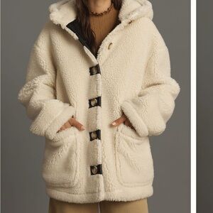 Anthropologie Cream Teddy Jacket